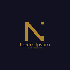 Luxury N letter logo vector