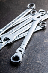 Stainless steel ratchet wrench.