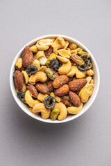 Mix of salted nuts.