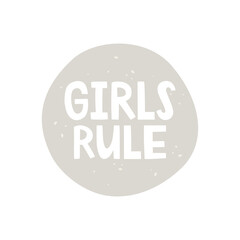 Handwritten lettering on an abstract round background with texture. Saying composition 