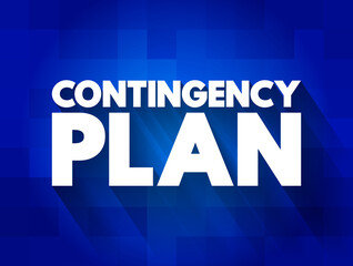 Contingency Plan text quote, concept background