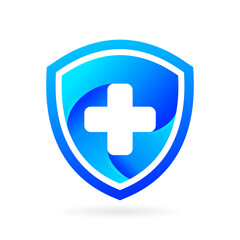 Fototapeta premium medical shield logo vector