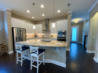 A nicely decorated cozy kitchen