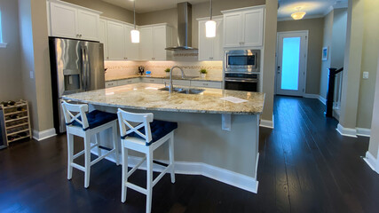 A nicely decorated cozy kitchen