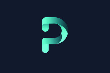 Letter P logo icon design template elements.