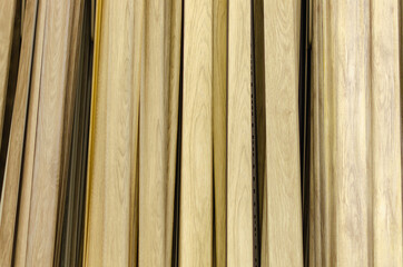 Plastic skirting boards for flooring.
