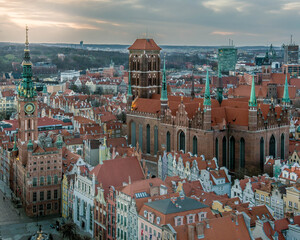 gdansk old town from above 