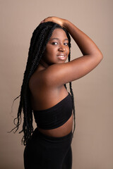 Naklejka premium portrait of a beautiful young african woman 