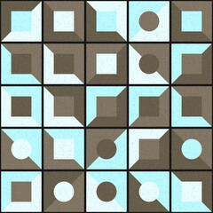 Abstract Geometric Pattern generative computational art illustration