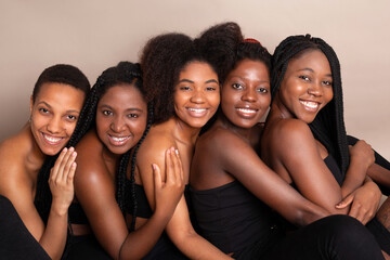 portrait of beautiful young african women 