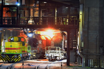 Stahlwerk, Industrie, Verladung