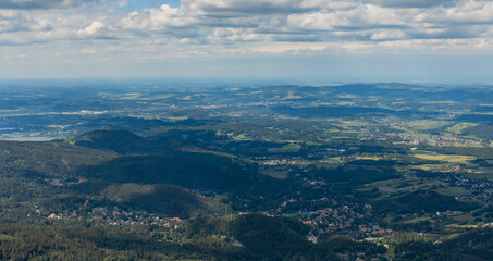 Beautiful view of small cities down the Giant Mountains