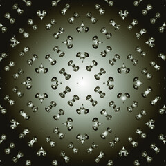 
Pattern with a black-and-white gradient . Abstract metallic background