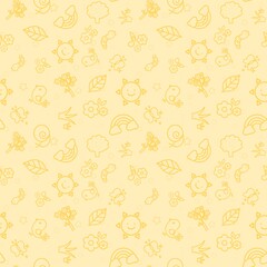 Seamless spring yellow pattern
