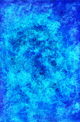 Hand drawn Abstract blue watercolor gradient paint grunge texture background.