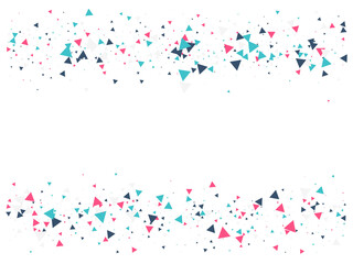 Triangle Explosion Confetti. Exploded Star Design. Textured Data