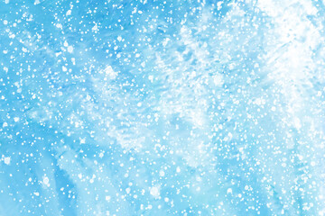 Obraz premium Blue flowing liquid waves abstract motion blurred background.