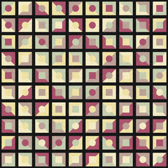 Abstract Geometric Pattern generative computational art illustration