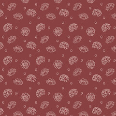 母の日　カーネーション　シンプル　パターン/ Simple Carnation Pattern For Mother's Day - Vector Image