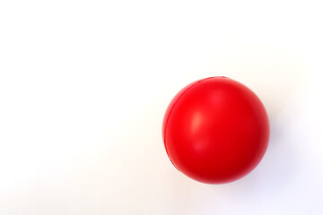 Isolated Red Ball against a White Background