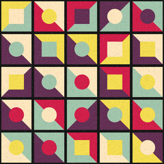 Abstract Geometric Pattern generative computational art illustration