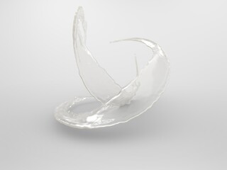 milk splash isolated on white