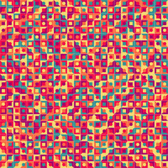 Fototapeta premium Abstract Geometric Pattern generative computational art illustration