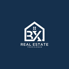 Fototapeta premium Letter bx home logo design
