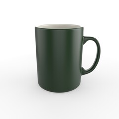 white cup isolated on white