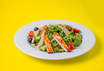 Food, burgers, salats, new and yellow