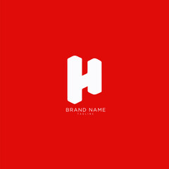 Alphabet H, HH logo design, favicon, monogram, icon, premium business typeface.