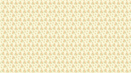 beautiful seamless mini bouquet flowers pattern on a very light pale beige color background
