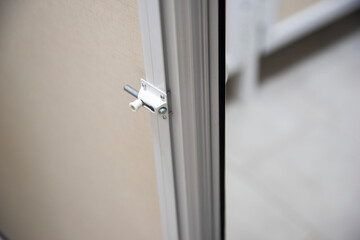 Public restrooms of the school. with modern design, new hand wash, beautiful colored tiles, faucet with mirror and window.