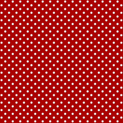 Patrón clásico de lunares blancos sobre fondo rojo