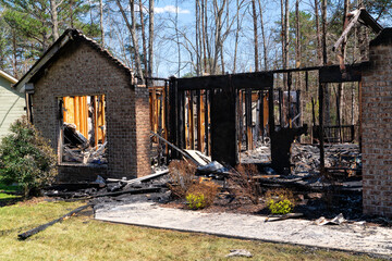House Damaged By Fire