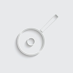 paper frying pan - vector icon