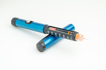 insulin pen. syringe ampoule with a needle