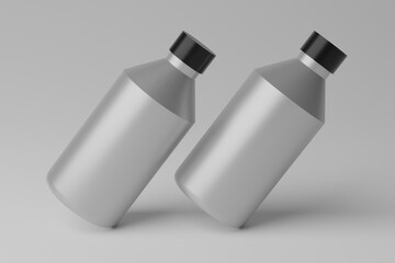 3D Illustration. Blank Bottle Mockup