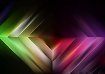 Abstract Pink Green and Black Rhombus Geometric Background
