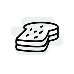 Illustration Vector graphic of bread icon
