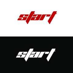 logo start. minimalistic design logo vector