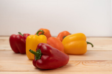 Red and yellow peppers
