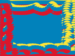 Banner with abstract colorful frame. Template for your projects..