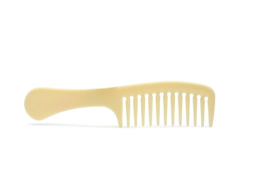 Beige comb isolated on white background - clipping path