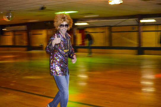 '70s Rollerskating Party At Roller Rink