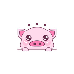 Cartoon cute animals for baby card and invitation. Vector illustration