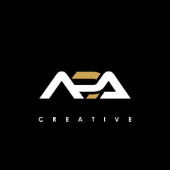 APA Letter Initial Logo Design Template Vector Illustration - obrazy, fototapety, plakaty
