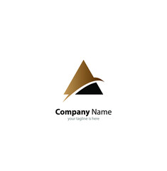 Fototapeta premium The simple luxury logo of letter a with white background