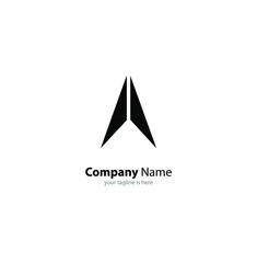 Fototapeta premium The simple luxury logo of letter a with white background