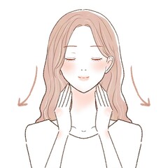 スキンケア 女性 首 マッサージ